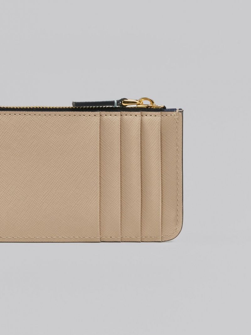 Marni Cuero Card Case Verdes Claro Blancos Marrom | YMXVQ89736