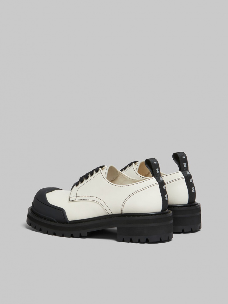 Marni Cuero Dada Army Derby Shoe Blancos | MXXBR39122