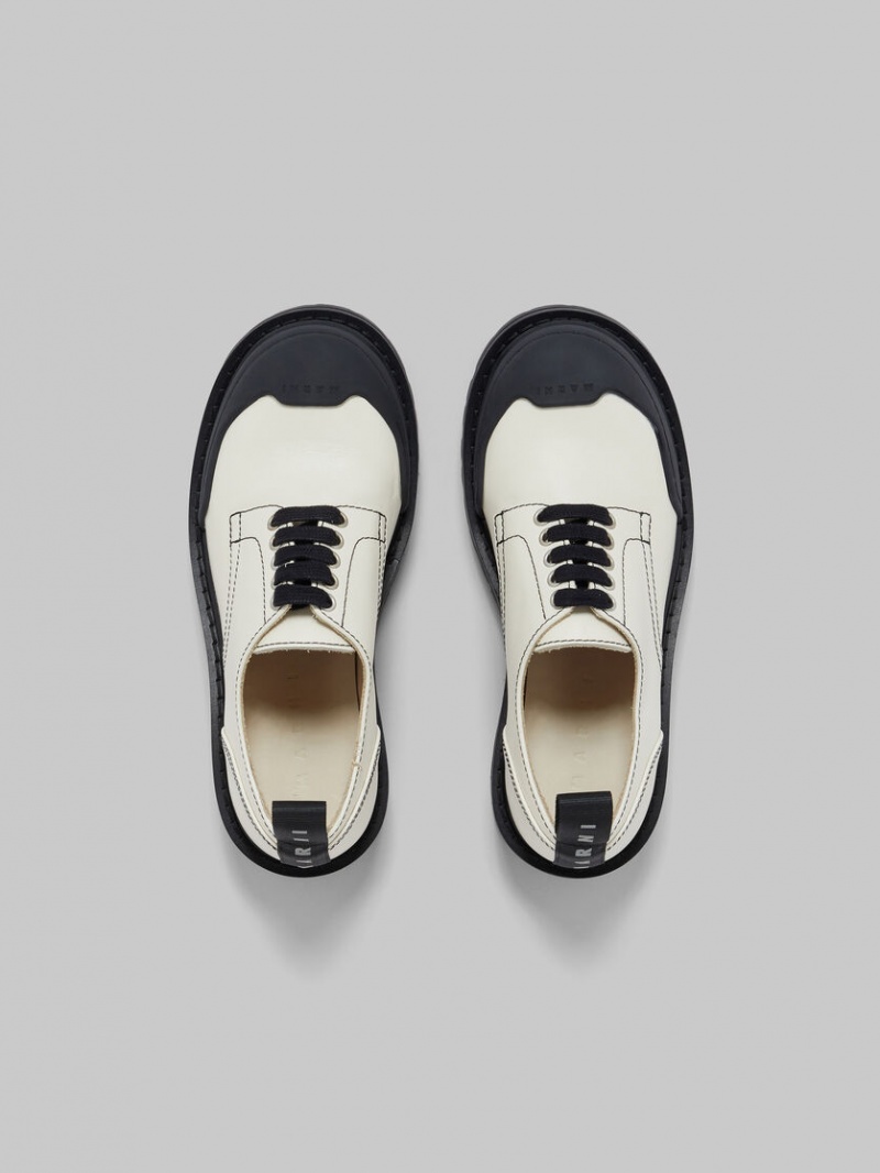 Marni Cuero Dada Army Derby Shoe Blancos | MXXBR39122