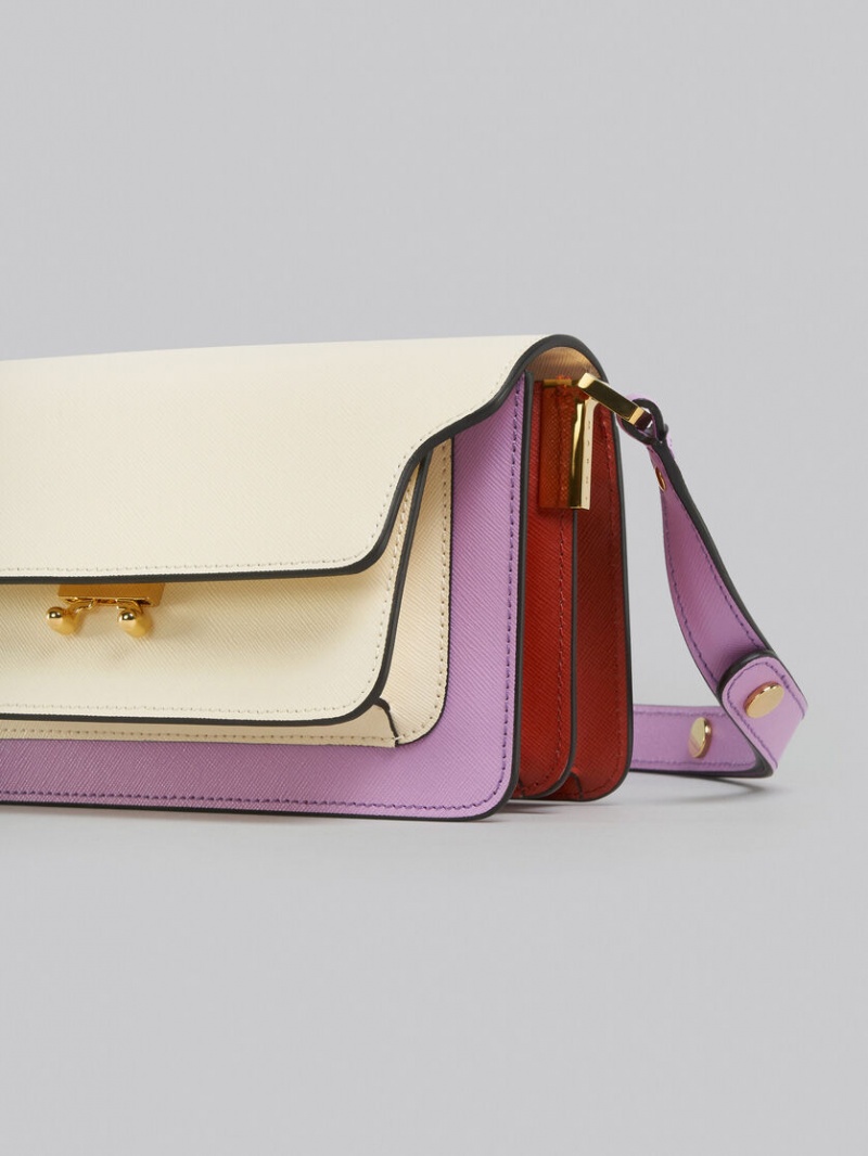 Marni Cuero Ew Trunk Bag Morados | ZMXMJ52989