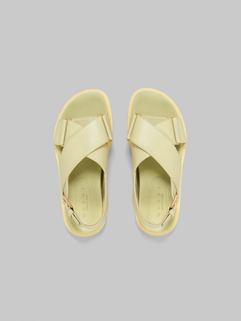 Marni Cuero Fussbett Amarillos Claro | LMXSX43273