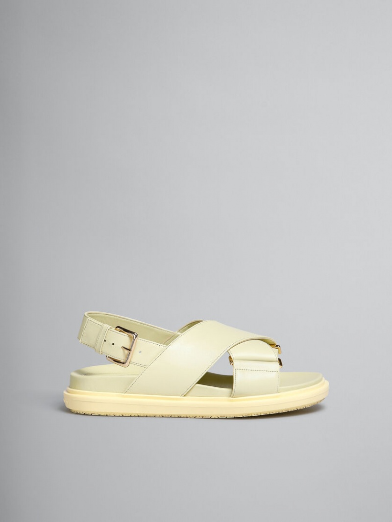 Marni Cuero Fussbett Amarillos Claro | LMXSX43273