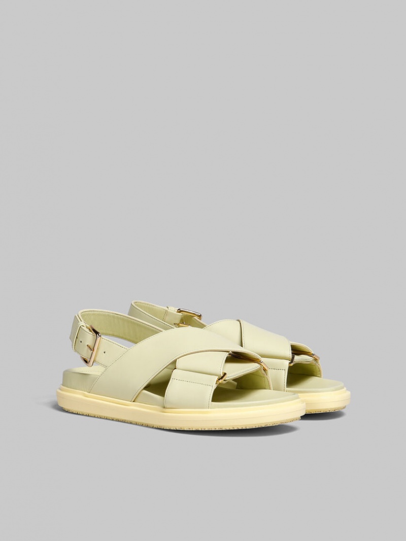 Marni Cuero Fussbett Amarillos Claro | UMXND91436