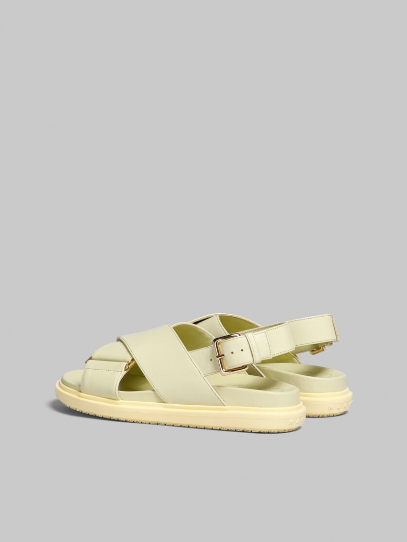 Marni Cuero Fussbett Amarillos Claro | UMXND91436