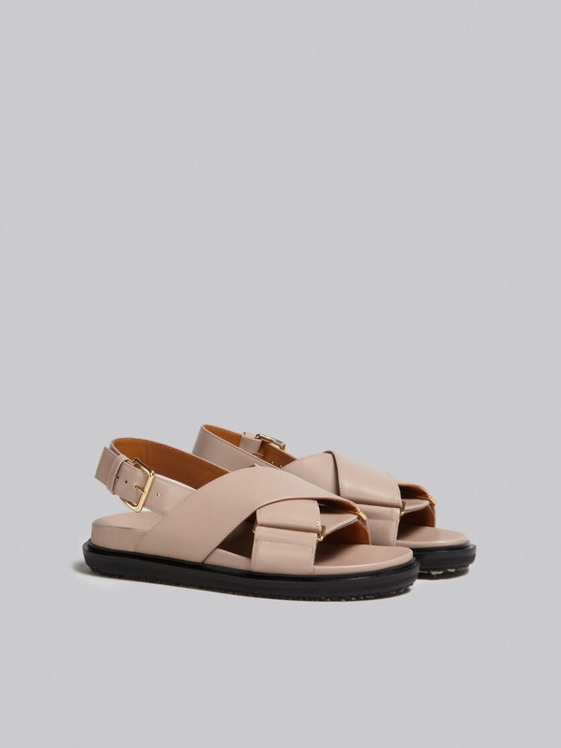 Marni Cuero Fussbett Beige | LMXTR28240