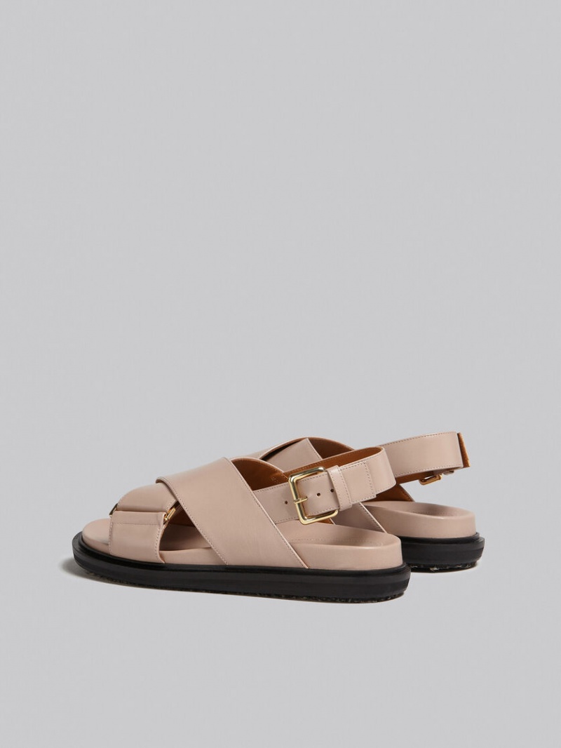 Marni Cuero Fussbett Beige | LMXTR28240