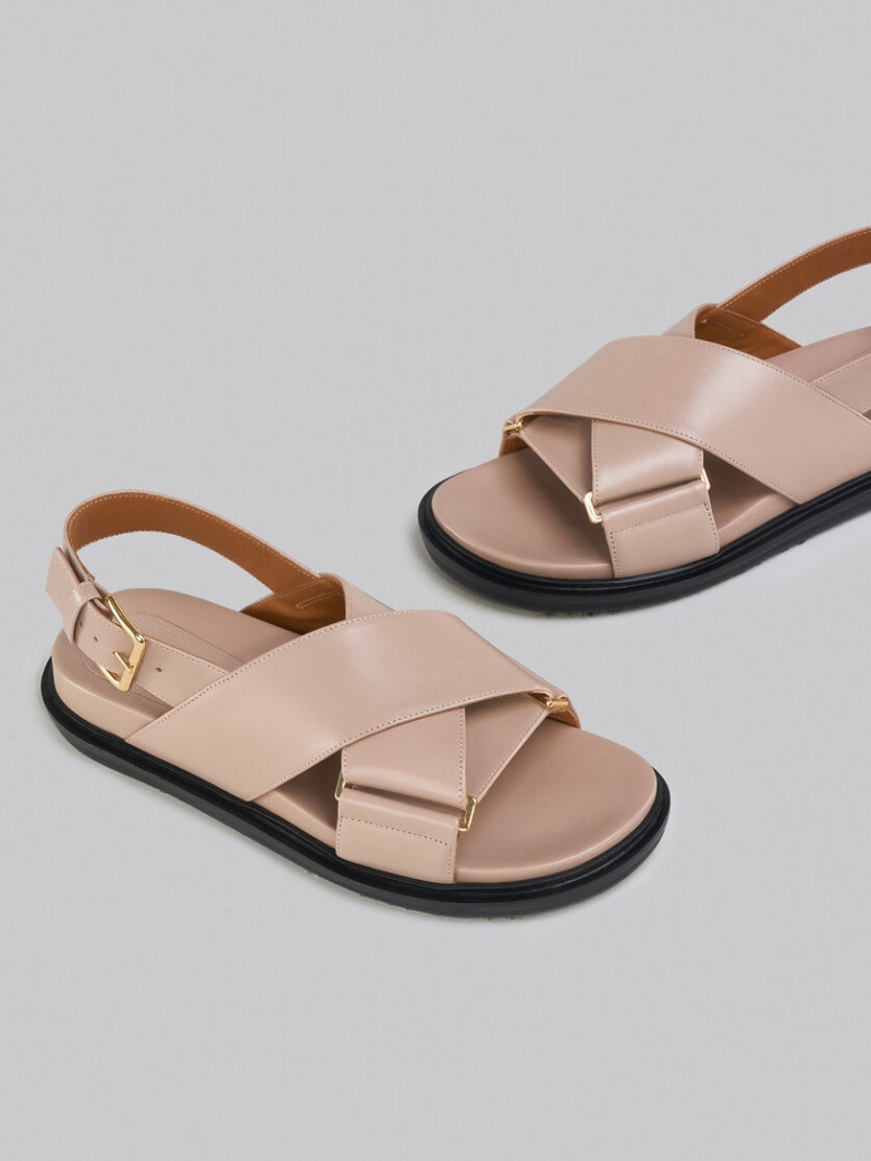 Marni Cuero Fussbett Beige | LMXTR28240