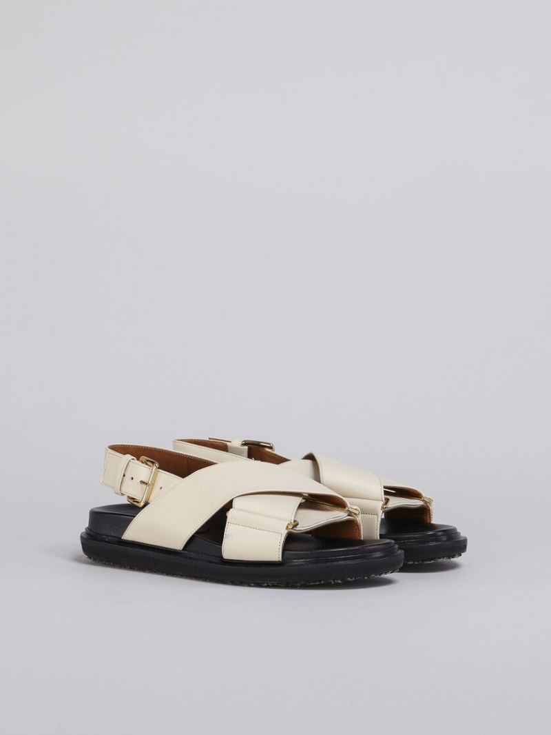 Marni Cuero Fussbett Blancos | MXQCS27564