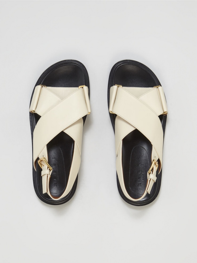 Marni Cuero Fussbett Blancos | MXQCS27564