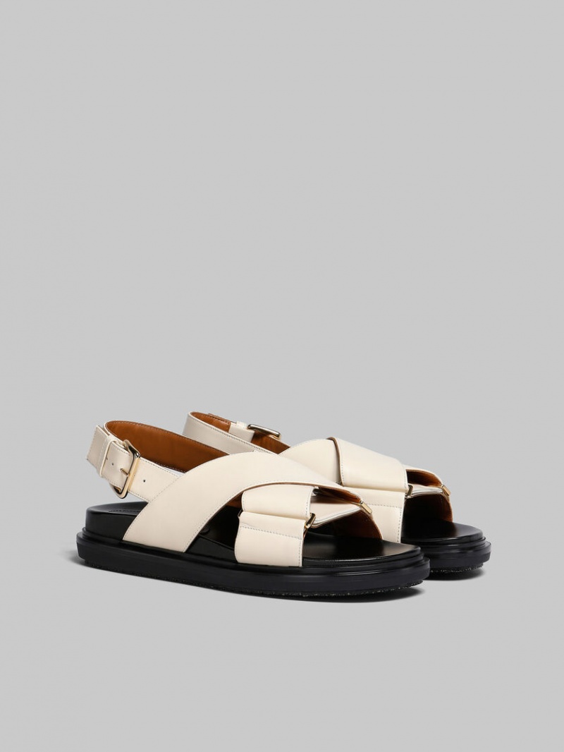 Marni Cuero Fussbett Blancos | UMXND44642