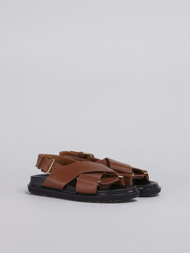 Marni Cuero Fussbett Marrom | EMXVG46381