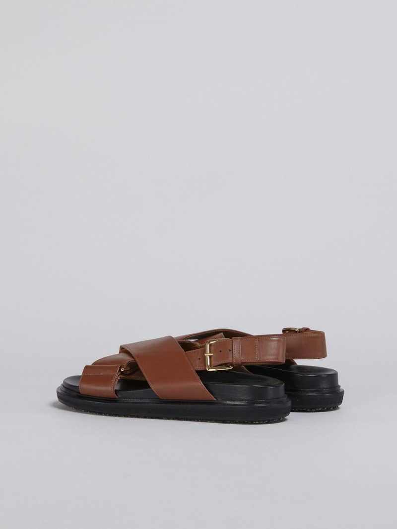 Marni Cuero Fussbett Marrom | EMXVG46381