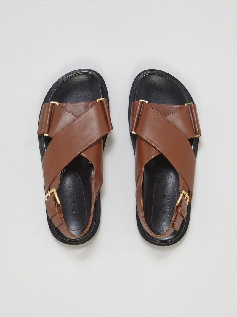 Marni Cuero Fussbett Marrom | EMXVG46381