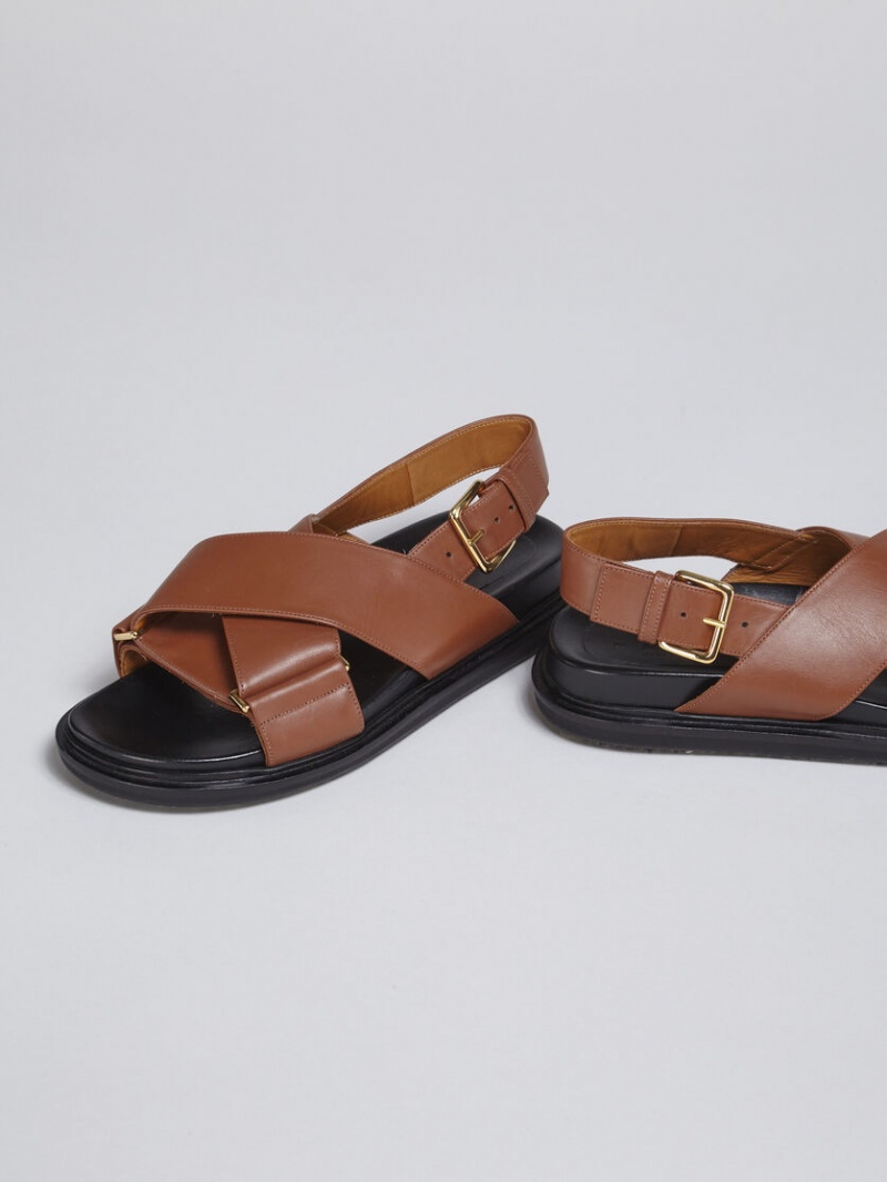 Marni Cuero Fussbett Marrom | EMXVG46381