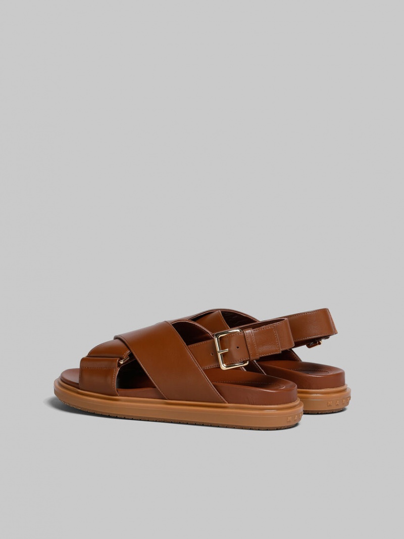 Marni Cuero Fussbett Marrom | UMXND96024