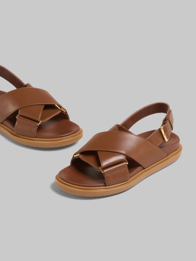 Marni Cuero Fussbett Marrom | UMXND96024