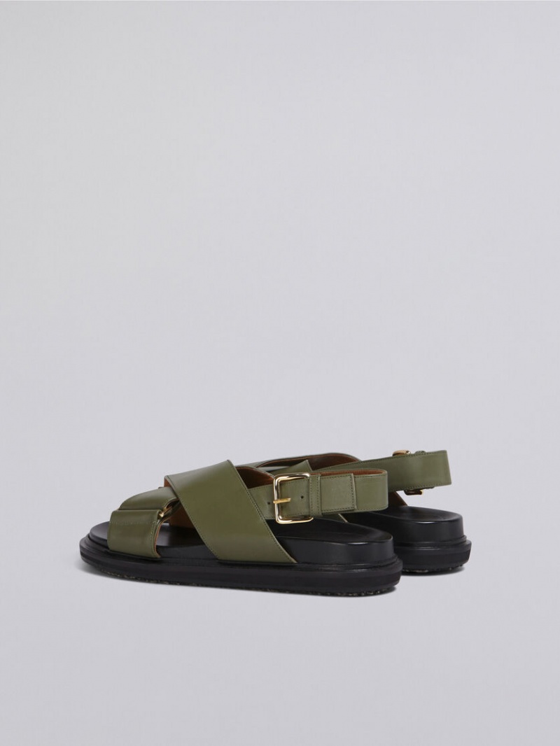 Marni Cuero Fussbett Verdes | TMXWZ96188