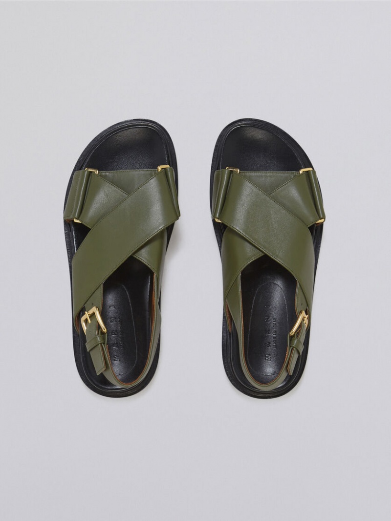 Marni Cuero Fussbett Verdes | TMXWZ96188