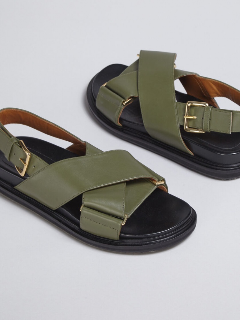 Marni Cuero Fussbett Verdes | TMXWZ96188