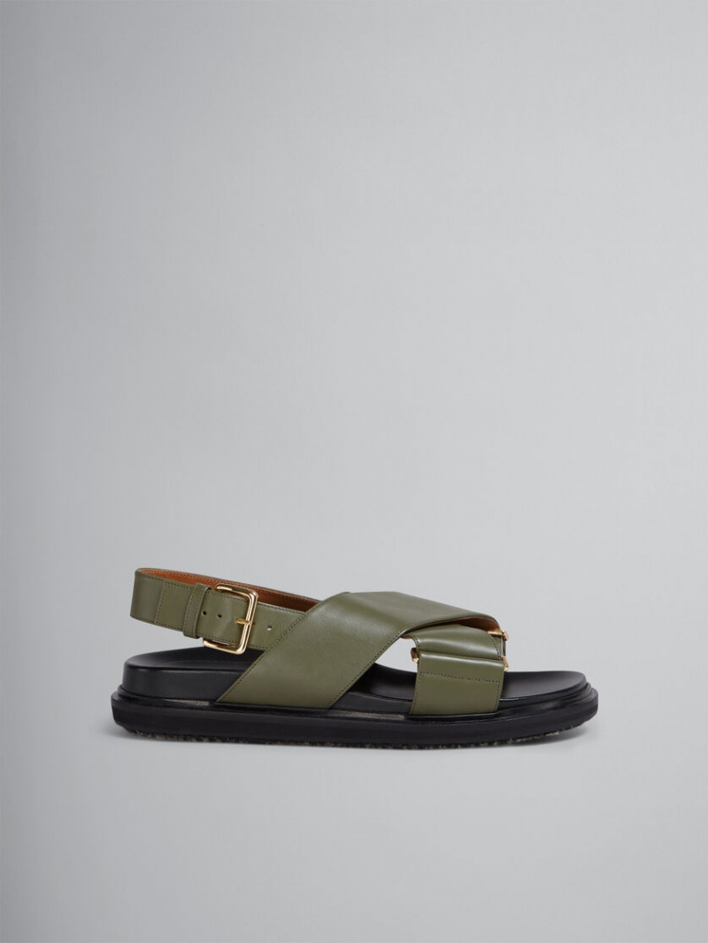 Marni Cuero Fussbett Verdes | TMXWZ96188