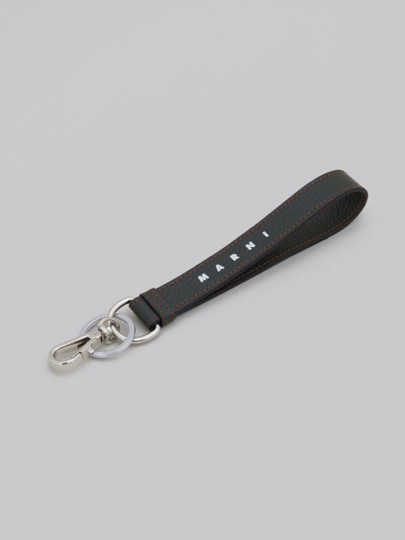 Marni Cuero Keyring Verde Oliva Verdes | PMXQX66471