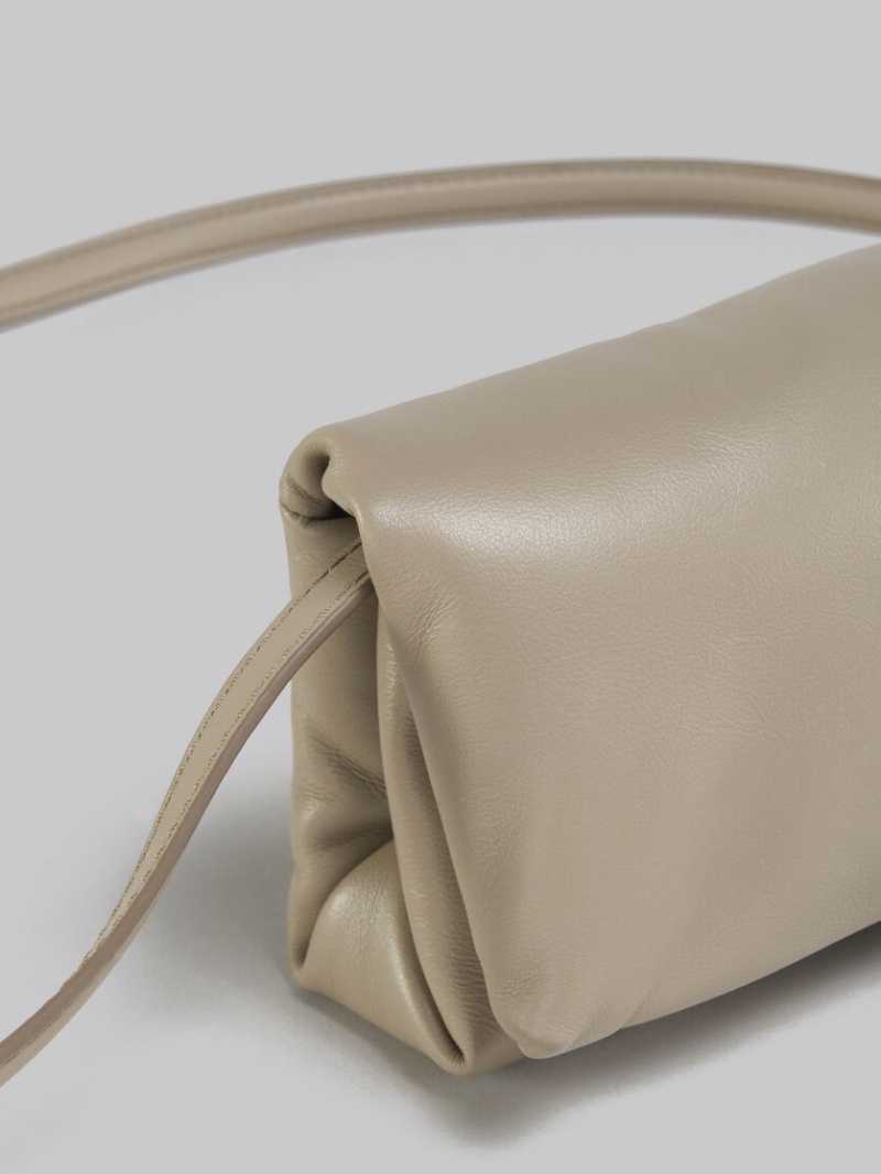 Marni Cuero Mini Prisma Pouch Beige | LMXSX12248