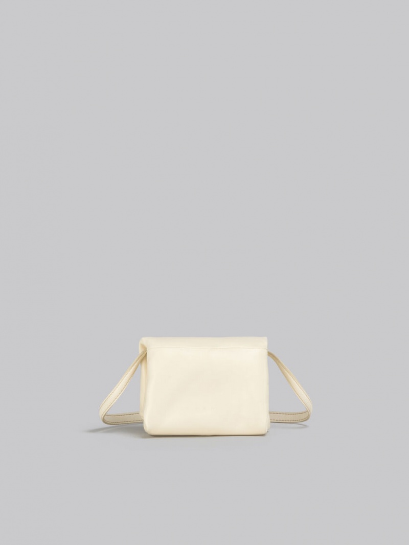 Marni Cuero Mini Prisma Pouch Blancos | FMXUI18131