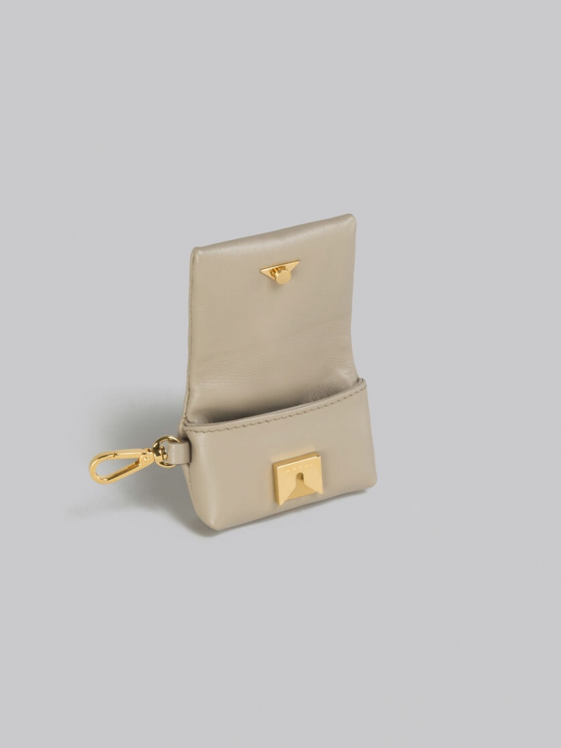Marni Cuero Prisma Airpods Case Beige | ZMXMJ71362