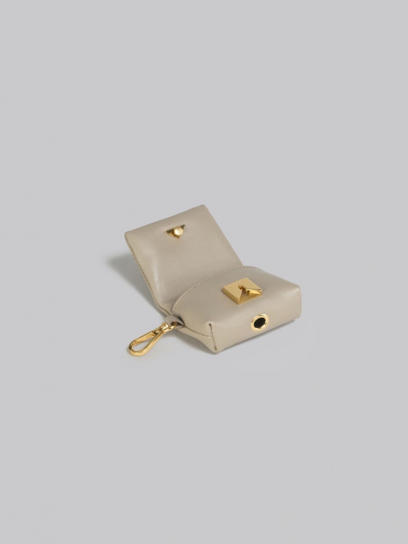 Marni Cuero Prisma Airpods Case Beige | ZMXMJ71362