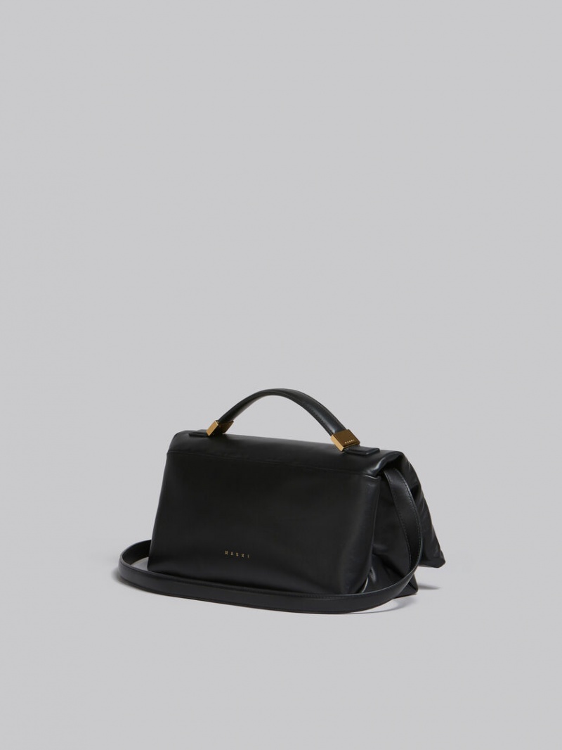 Marni Cuero Prisma Top Handle Bag Negros | TMXPQ81651