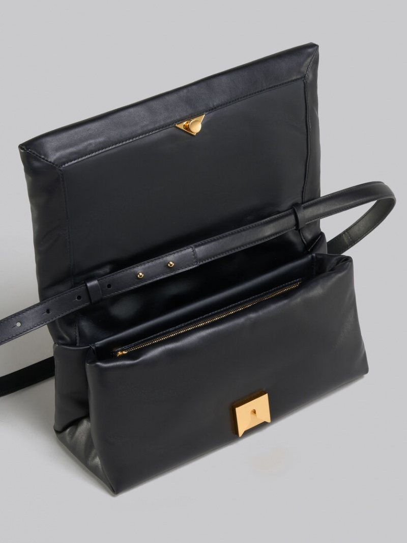 Marni Cuero Prisma Top Handle Bag Negros | TMXPQ81651