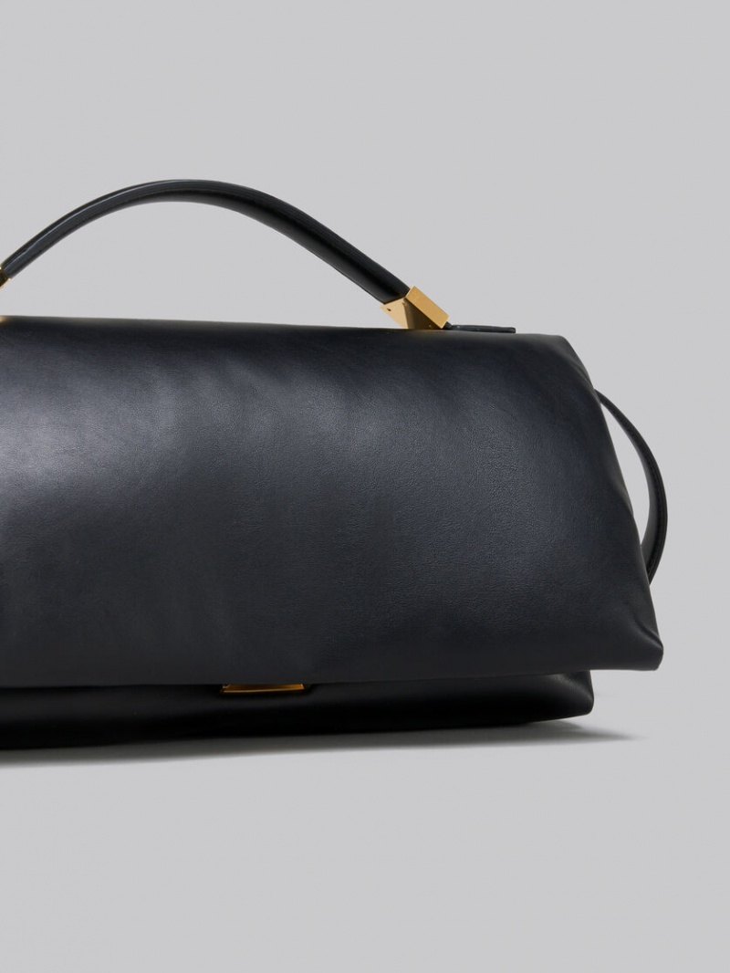 Marni Cuero Prisma Top Handle Bag Negros | TMXPQ81651