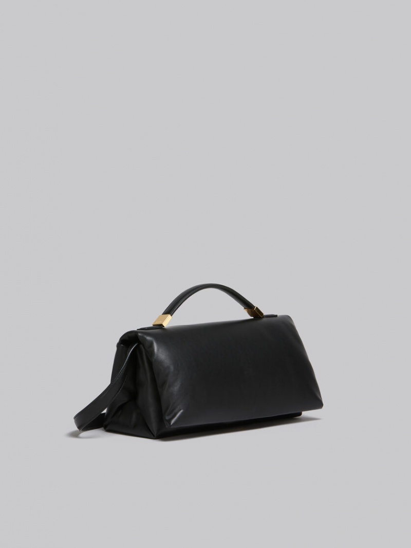 Marni Cuero Prisma Top Handle Bag Negros | TMXPQ81651