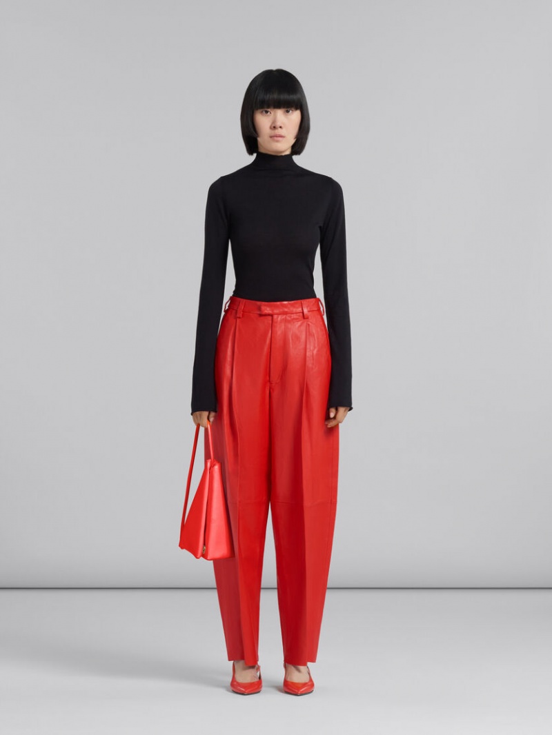 Marni Cuero Triangle Rojos | DMXKV76674