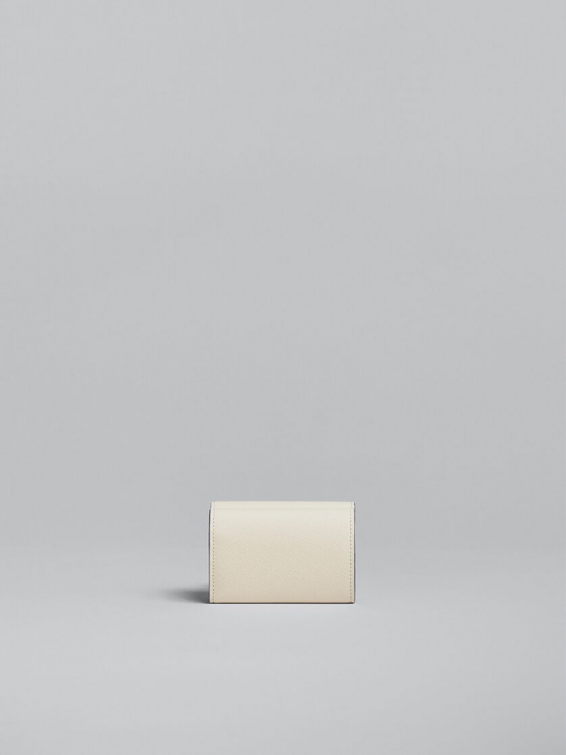 Marni Cuero Tri-fold Wallet Blancos | YMXGT77567