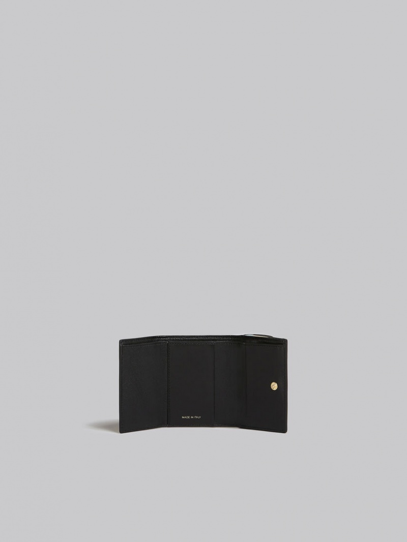 Marni Cuero Tri-fold Wallet Verdes Claro Beige Blancos | MXZPD52534