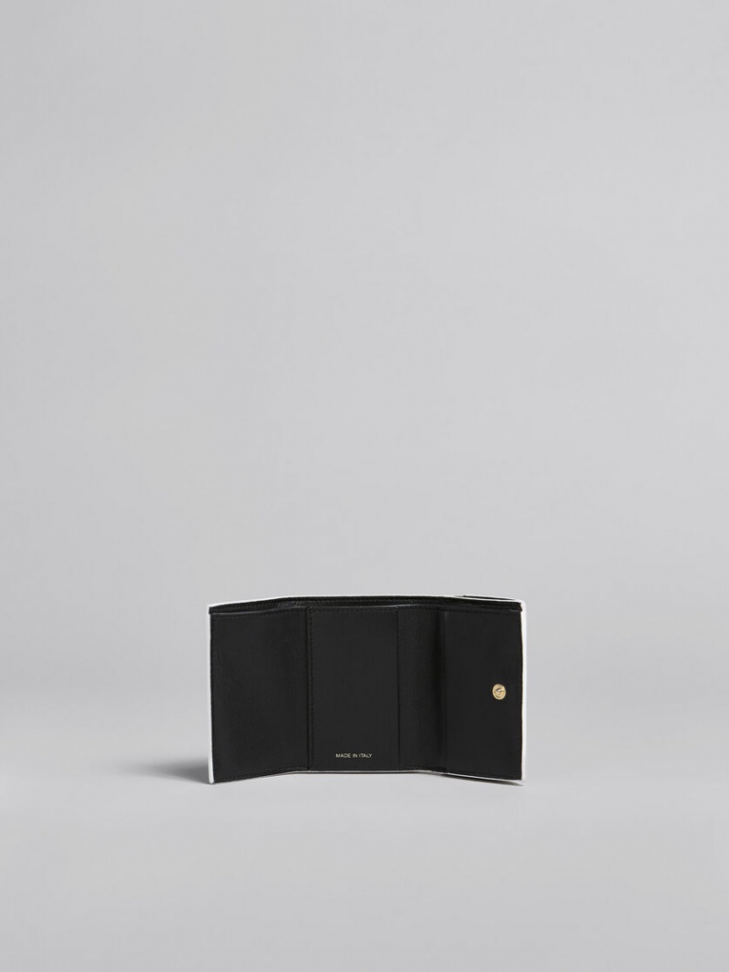 Marni Cuero Tri-fold Wallet With Studs Negros | MXCIF90905