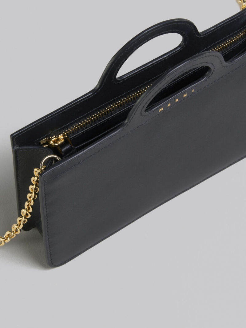 Marni Cuero Tropicalia Long Wallet With Chain Correa Negros | MXEAH84561