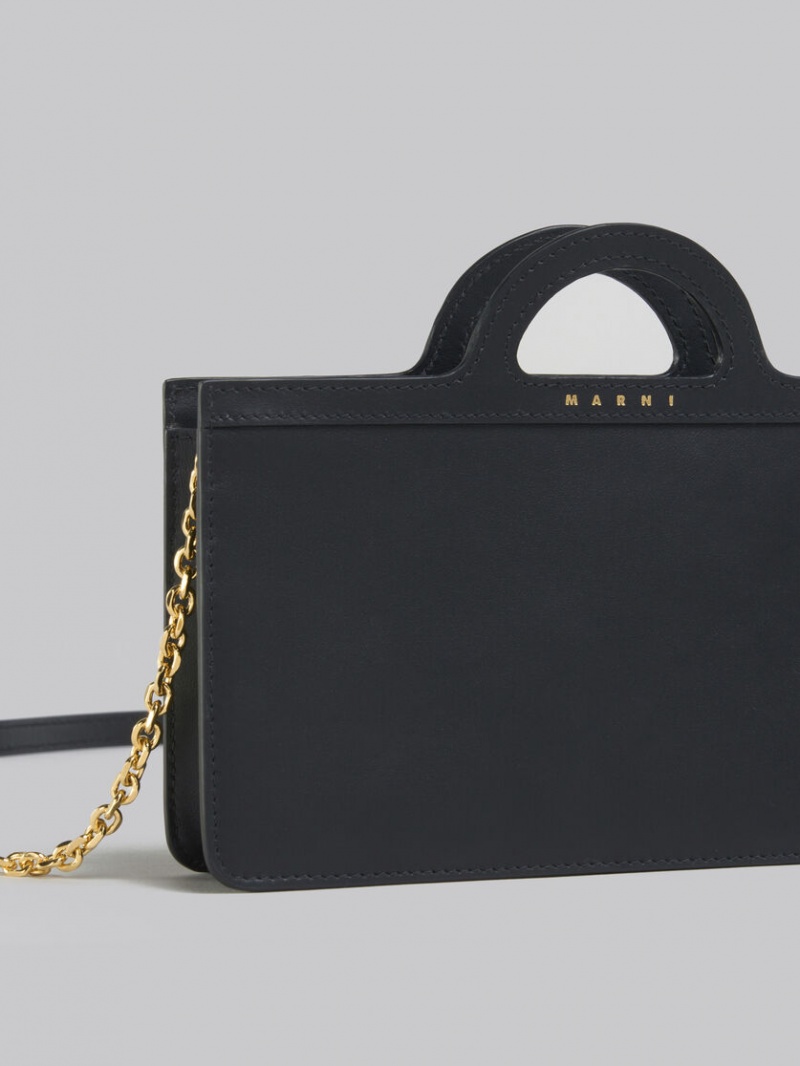 Marni Cuero Tropicalia Long Wallet With Chain Correa Negros | MXEAH84561
