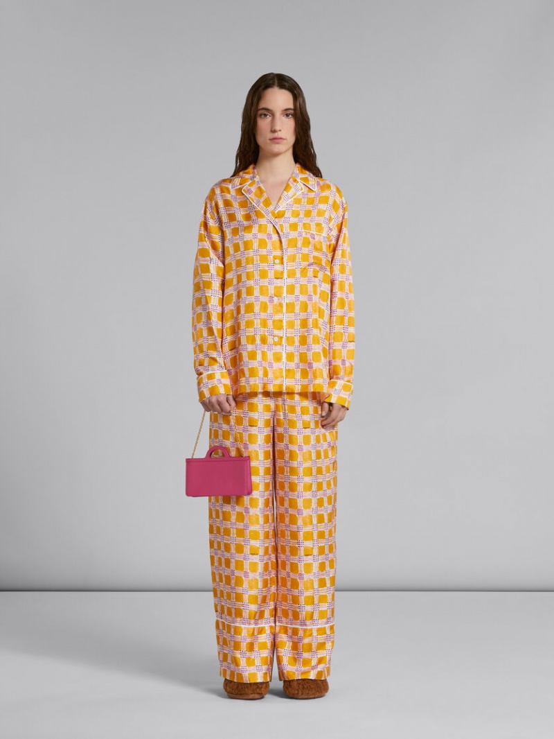 Marni Cuero Tropicalia Long Wallet With Chain Correa Rosas | UMXTG47671