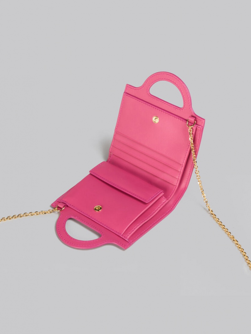 Marni Cuero Tropicalia Wallet With Chain Correa Rosas | BMXSO26809