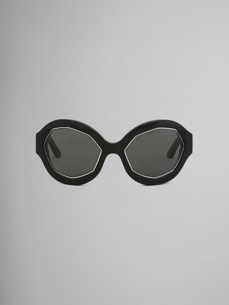 Marni Cumulus Cloud Acetate Negros | MXCIF68143