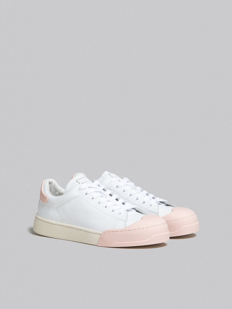 Marni Dada Bumper Sneaker Cuero Blancos Rosas | AMXWC20524