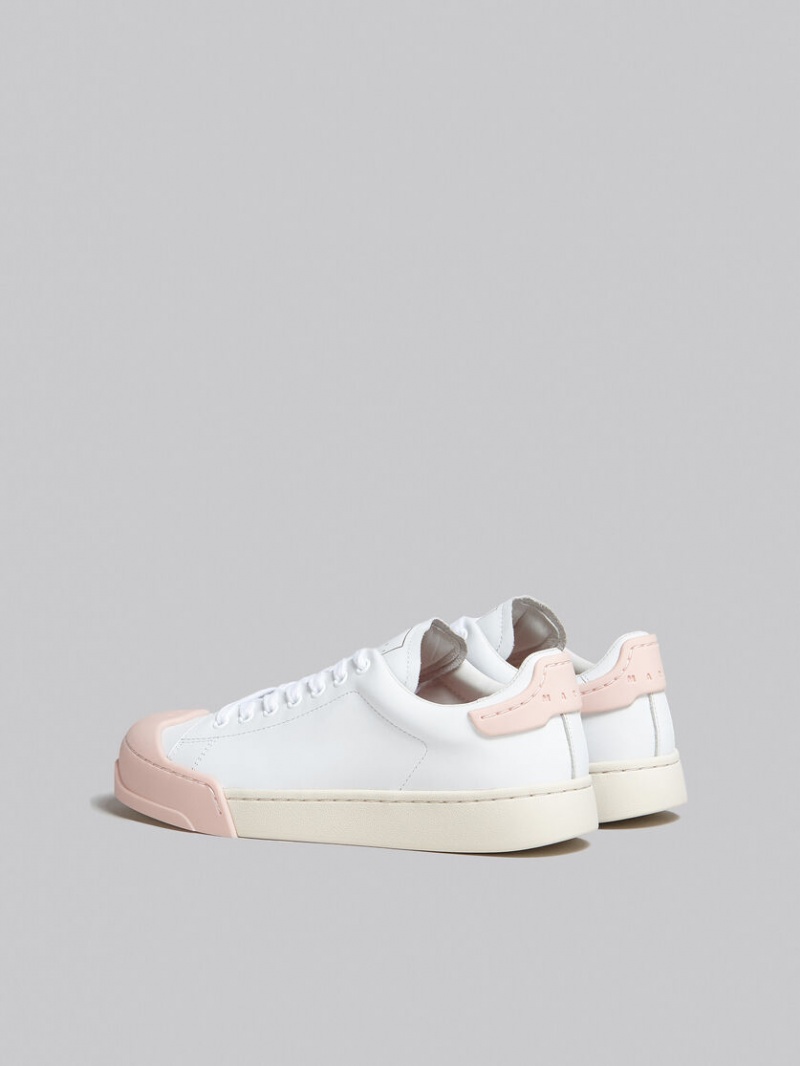 Marni Dada Bumper Sneaker Cuero Blancos Rosas | AMXWC20524