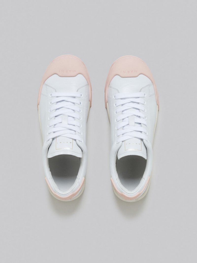 Marni Dada Bumper Sneaker Cuero Blancos Rosas | AMXWC20524