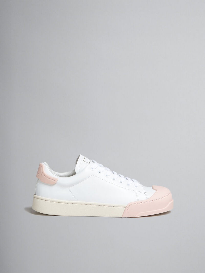 Marni Dada Bumper Sneaker Cuero Blancos Rosas | AMXWC20524