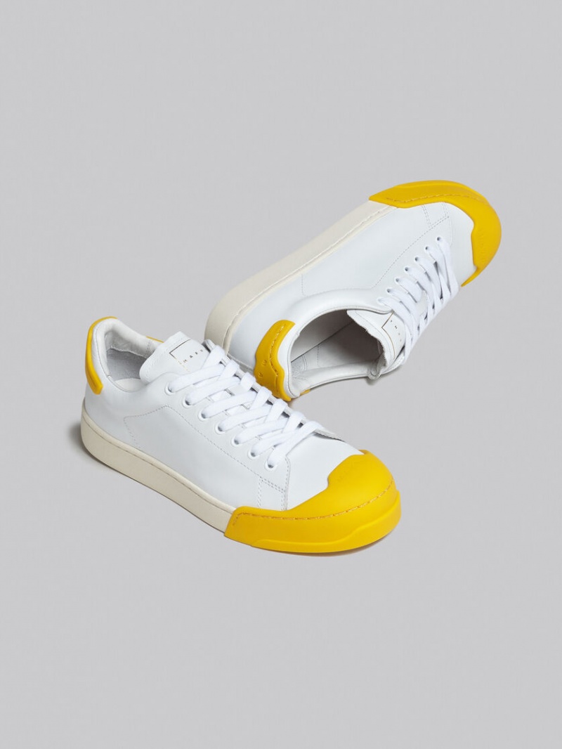 Marni Dada Bumper Sneaker Cuero Blancos Amarillos | MXQCS58897
