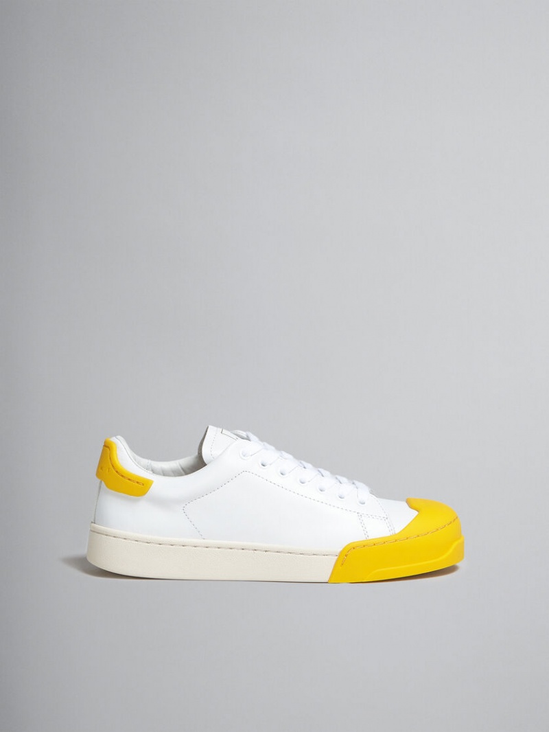 Marni Dada Bumper Sneaker Cuero Blancos Amarillos | MXQCS58897