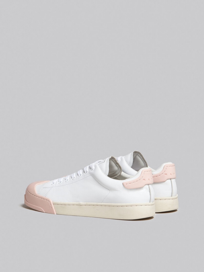 Marni Dada Bumper Sneaker Cuero Blancos Rosas | ZMXNQ43601