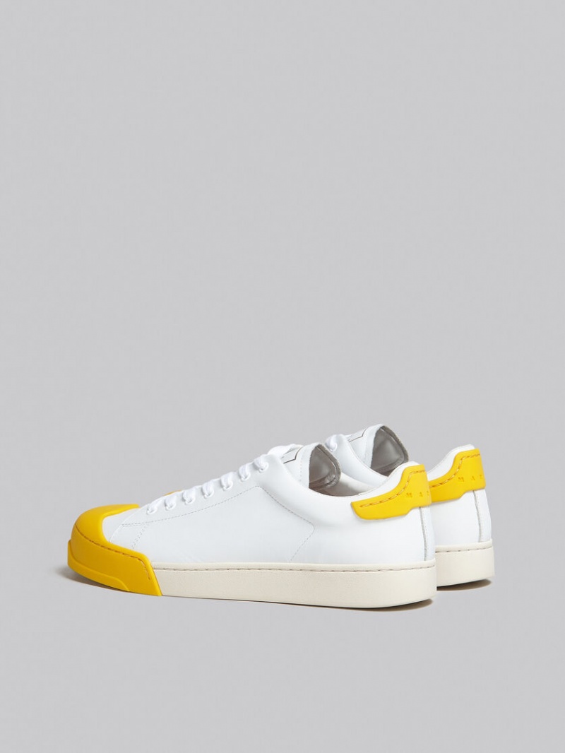 Marni Dada Bumper Sneaker Cuero Blancos Amarillos | SMXNY40005